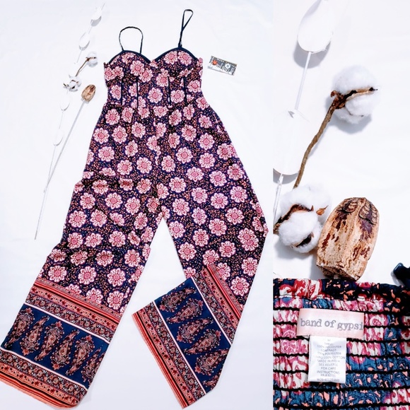 Band of Gypsies Pants - Band Of Gypsies Mix Print floral Jumper size M🆕🦄